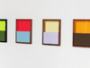 Henrik Eiben, root, 2014, 4 parts, wenge and pear wood, acrylic glass, fabrics, 36 x 165 cm