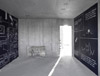 Kristinn G Harðarson, installation view: Fokhelt, 2009, Breiðakur 17-19, Garðabær; Burglary, Three Earthworms and the Icelandic Potato, wallpaint on wall