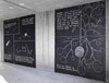 Kristinn G Harðarson, installation view: Fokhelt, 2009, Breiðakur 17-19, Garðabær; Burglary, Three Earthworms and the Icelandic Potato, wallpaint on wall