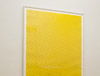 exhibition view: Levent Kunt, 2012, Galerie Kim Behm Frankfurt, Ponto-Auge (gelb), 2011, spray paint on photographic paper, Photo: Markus Winkler
