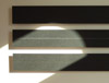 Thomas Vinson, black + lines (WVZ628), 2008, mixed media / MDF (sand series), 55 x 160 x 3 cm